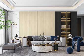 长沙轻奢风格-客厅