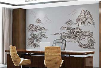 长沙森佰汇航空纤维墙咔（山水之间）