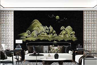 长沙森佰汇航空纤维墙咔（湖光山色）